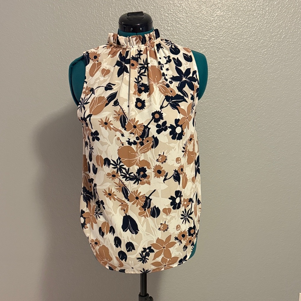 Ann Taylor Factory Floral Sleeveless Blouse